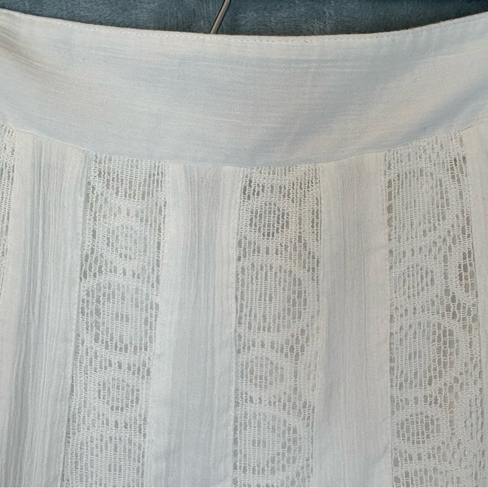 NWT Studio West White Boho Lace Maxi Skirt Wmn’s M - Picture 2 of 11